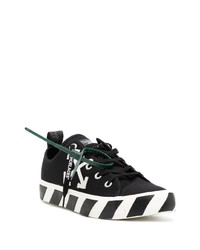 schwarze Segeltuch niedrige Sneakers von Off-White