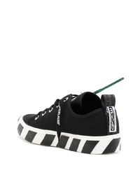 schwarze Segeltuch niedrige Sneakers von Off-White