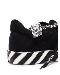 schwarze Segeltuch niedrige Sneakers von Off-White