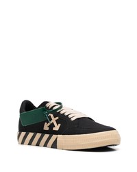 schwarze Segeltuch niedrige Sneakers von Off-White