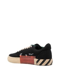 schwarze Segeltuch niedrige Sneakers von Off-White