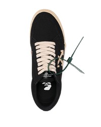 schwarze Segeltuch niedrige Sneakers von Off-White