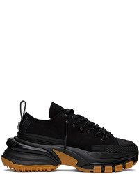 schwarze Segeltuch niedrige Sneakers von Wooyoungmi