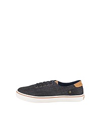 schwarze Segeltuch niedrige Sneakers von Wrangler