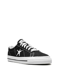 schwarze Segeltuch niedrige Sneakers von Converse