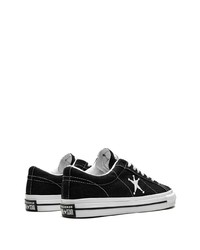 schwarze Segeltuch niedrige Sneakers von Converse