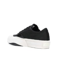 schwarze Segeltuch niedrige Sneakers von Yohji Yamamoto