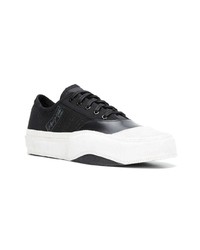 schwarze Segeltuch niedrige Sneakers von Yohji Yamamoto