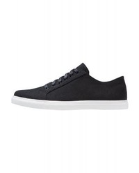 schwarze Segeltuch niedrige Sneakers von YOURTURN