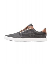 schwarze Segeltuch niedrige Sneakers von YOURTURN