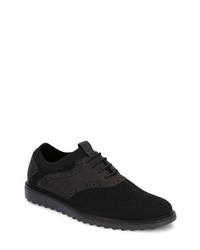 schwarze Segeltuch Oxford Schuhe