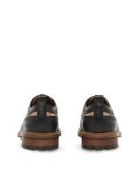 schwarze Segeltuch Oxford Schuhe von Burberry