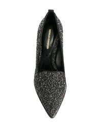 schwarze Segeltuch Pumps von Nicholas Kirkwood