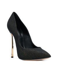 schwarze Segeltuch Pumps von Casadei