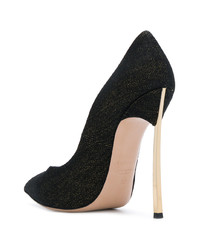 schwarze Segeltuch Pumps von Casadei