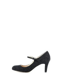 schwarze Segeltuch Pumps von Evita