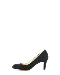 schwarze Segeltuch Pumps von Evita