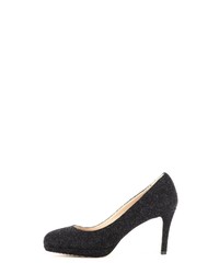 schwarze Segeltuch Pumps von Evita