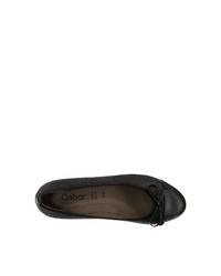 schwarze Segeltuch Pumps von Gabor