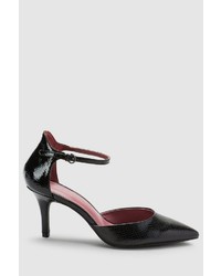 schwarze Segeltuch Pumps von NEXT