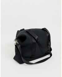 schwarze Segeltuch Reisetasche von ASOS DESIGN