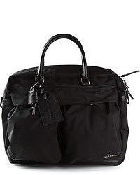 schwarze Segeltuch Reisetasche von Burberry