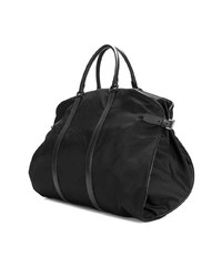 schwarze Segeltuch Reisetasche von Prada