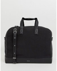 schwarze Segeltuch Reisetasche von matt & nat