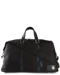 schwarze Segeltuch Reisetasche