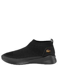 schwarze Segeltuch Sportschuhe von Lacoste