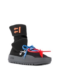 schwarze Segeltuch Sportschuhe von Off-White