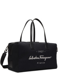 schwarze Segeltuch Sporttasche von Ferragamo