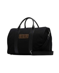 schwarze Segeltuch Sporttasche von Fendi