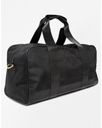 schwarze Segeltuch Sporttasche von Asos