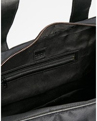 schwarze Segeltuch Sporttasche von Asos
