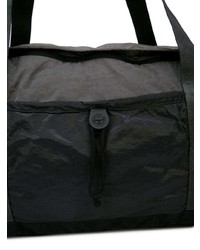 schwarze Segeltuch Sporttasche von Stone Island