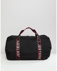 schwarze Segeltuch Sporttasche von Hype
