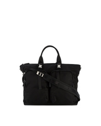 schwarze Segeltuch Sporttasche von Prada