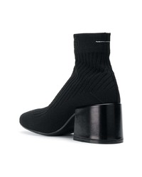 schwarze Segeltuch Stiefeletten von MM6 MAISON MARGIELA