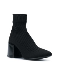 schwarze Segeltuch Stiefeletten von MM6 MAISON MARGIELA