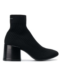 schwarze Segeltuch Stiefeletten von MM6 MAISON MARGIELA