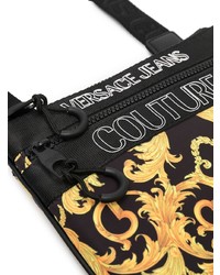 schwarze Segeltuch Umhängetasche von VERSACE JEANS COUTURE