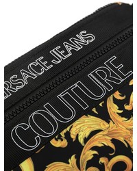 schwarze Segeltuch Umhängetasche von VERSACE JEANS COUTURE