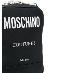 schwarze Segeltuch Umhängetasche von Moschino