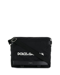 schwarze Segeltuch Umhängetasche von Dolce & Gabbana