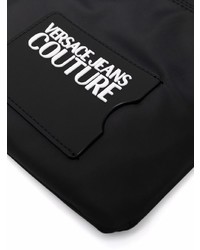 schwarze Segeltuch Umhängetasche von VERSACE JEANS COUTURE