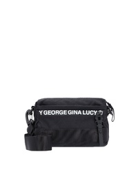 schwarze Segeltuch Umhängetasche von George Gina & Lucy