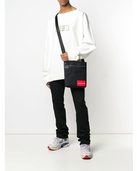 schwarze Segeltuch Umhängetasche von Calvin Klein Jeans