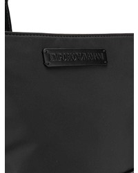 schwarze Segeltuch Umhängetasche von Emporio Armani