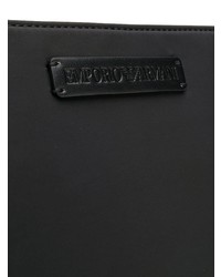 schwarze Segeltuch Umhängetasche von Emporio Armani